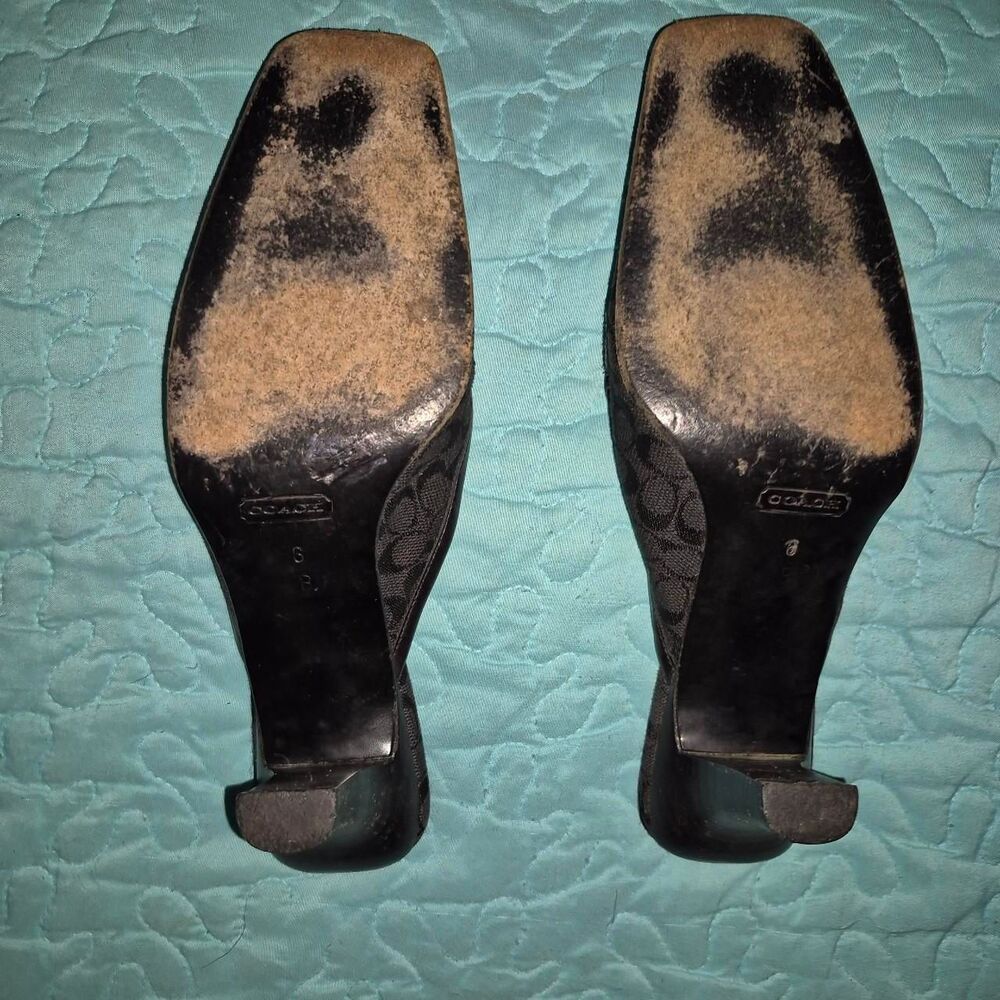 Coach Women's Black Mules - Picture 6 of 7